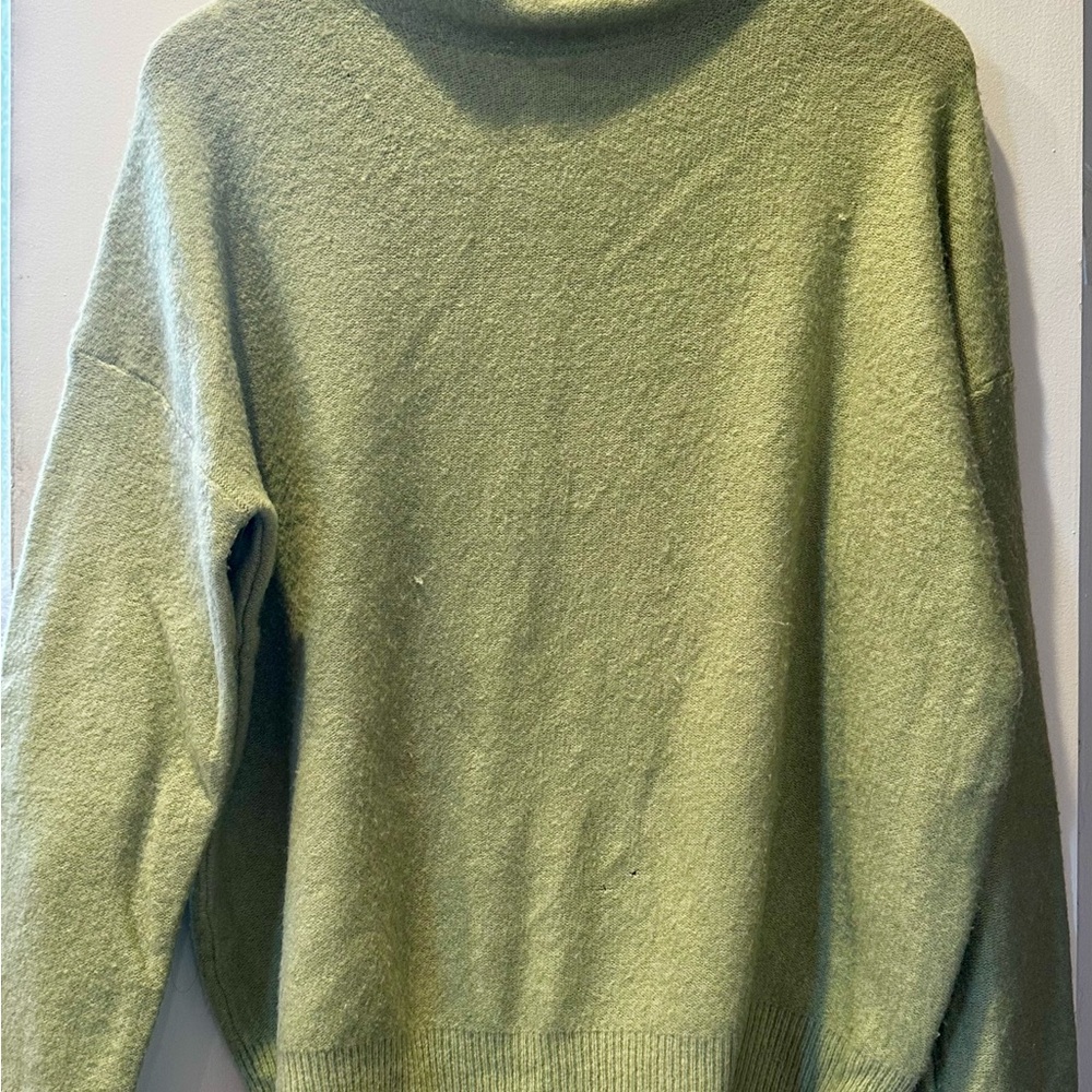 Joie Cashmere Mock Neck Sweater in Sage Green